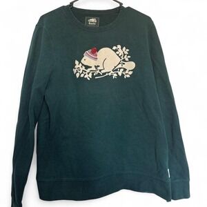 Roots dark green Canada sweatshirt size large with beaver icon